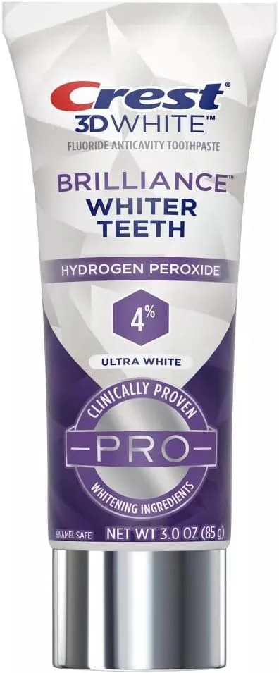 خمیر دندان سفید کننده دندان کرست 3D White Brilliance Pro Ultra White، 85 گرم (بسته 3 عددی)
