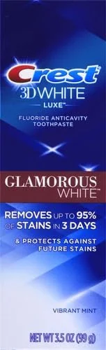 خمیر دندان کرست 3D White Luxe Glamorous، نعناع شاداب، 99 گرم