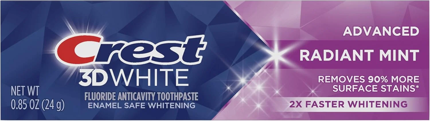 خمیر دندان سفید کننده و ضد پوسیدگی دندان کرست با طعم نعناع درخشان، بسته 5 عددی