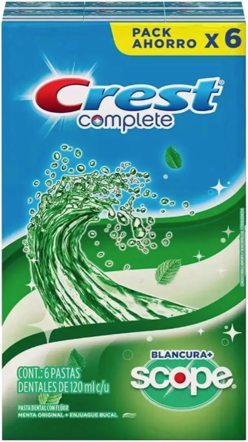خمیر دندان کرست اسکوپ، نسخه اسپانیایی، 120 میلی لیتر، بسته 6 عددی