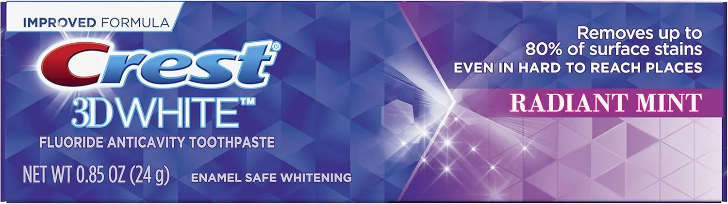خمیر دندان کرست 3D سفید کننده با طعم نعناع درخشان، اندازه 85 گرم