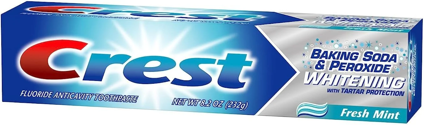 خمیر دندان سفید کننده کرست با جوش شیرین و پراکسید، محافظت در برابر جرم، نعناع تازه، 232 گرم (اندازه محصول ممکن است متفاوت باشد)