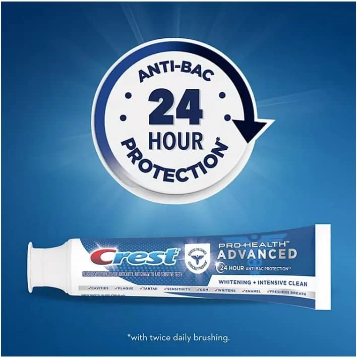 خمیر دندان کرست پرو-هلث، سفید کننده پیشرفته دندان (164 گرم، بسته 5 عددی) خمیر دندان کرست پرو-هلث، سفید کننده پیشرفته دندان (164 گرم، بسته 5 عددی)