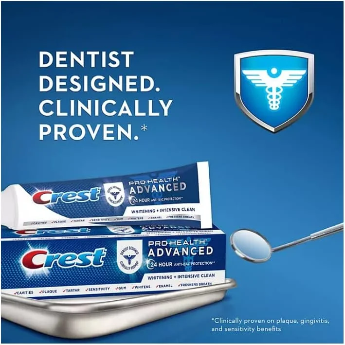 خمیر دندان کرست پرو-هلث، سفید کننده پیشرفته دندان (164 گرم، بسته 5 عددی) خمیر دندان کرست پرو-هلث، سفید کننده پیشرفته دندان (164 گرم، بسته 5 عددی)