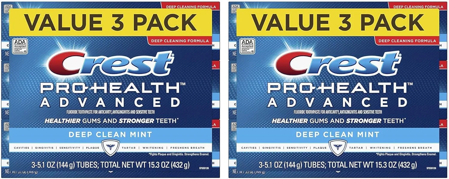 خمیر دندان کرست پرو هلث ادونسد دیپ کلین، نعنایی، 144 گرم، بسته 6 عددی