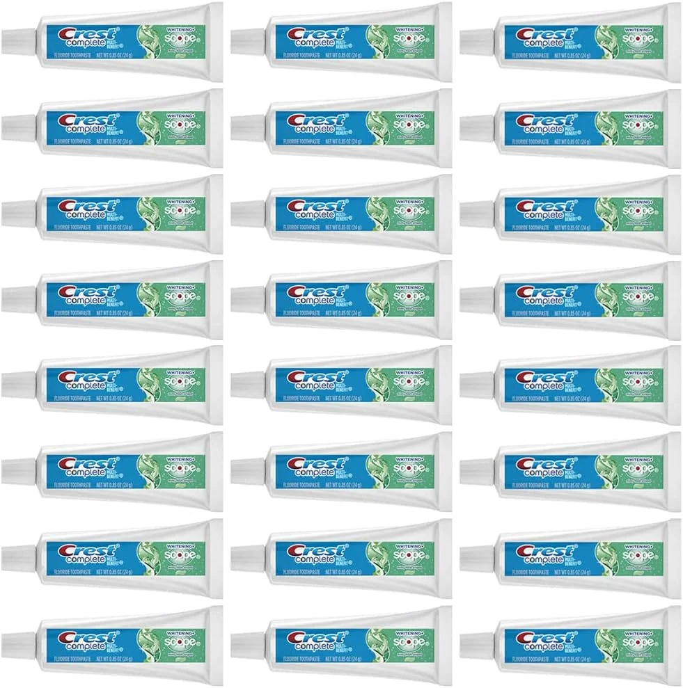 خمیر دندان کرست Complete Whitening Scope با طعم نعناع، سایز مسافرتی ۲۴ گرمی - بسته ۲۴ عددی
