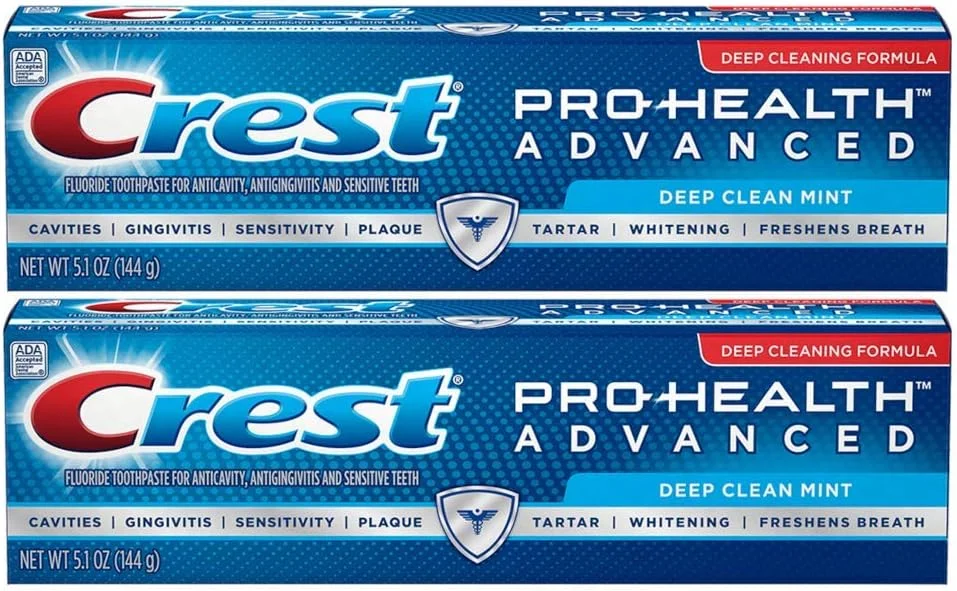 خمیر دندان کرست پرو-هلث ادونسد، پاک کننده عمیق اضافی 144 گرم (بسته 2 عددی)