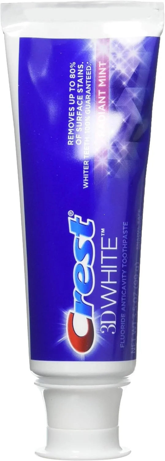 خمیر دندان سفید کننده کرست 3D White با طعم نعناع درخشان، 100 گرم
