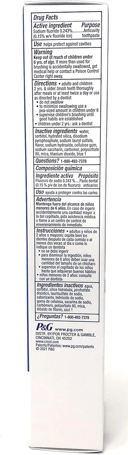 خمیر دندان سفید کننده پیشرفته کرست پریمیوم پلاس با فلوراید، نعناع تمیز، 147 گرم (بسته 2 عددی) خمیر دندان سفید کننده پیشرفته کرست پریمیوم پلاس با فلوراید، نعناع تمیز، 147 گرم (بسته 2 عددی)