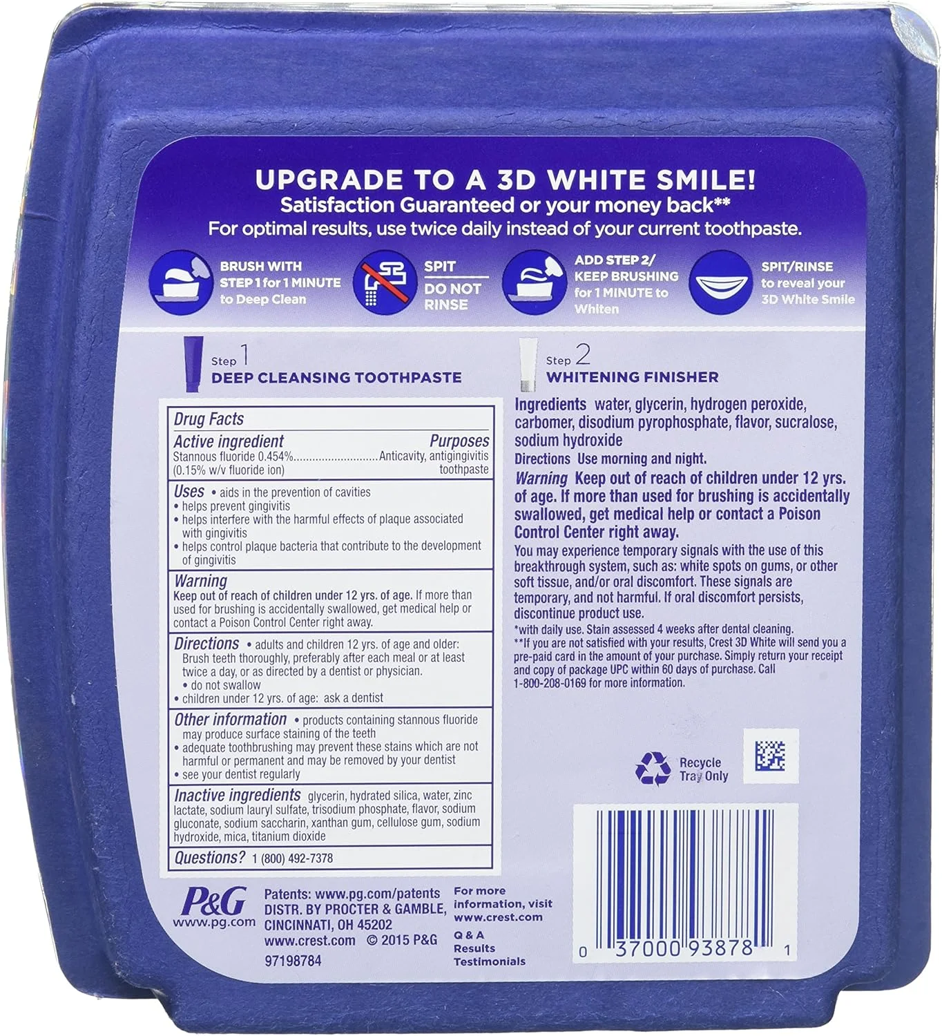 سیستم ژل سفید کننده و خمیر دندان پاک کننده روزانه کرست بریلیانس - 4 اونس