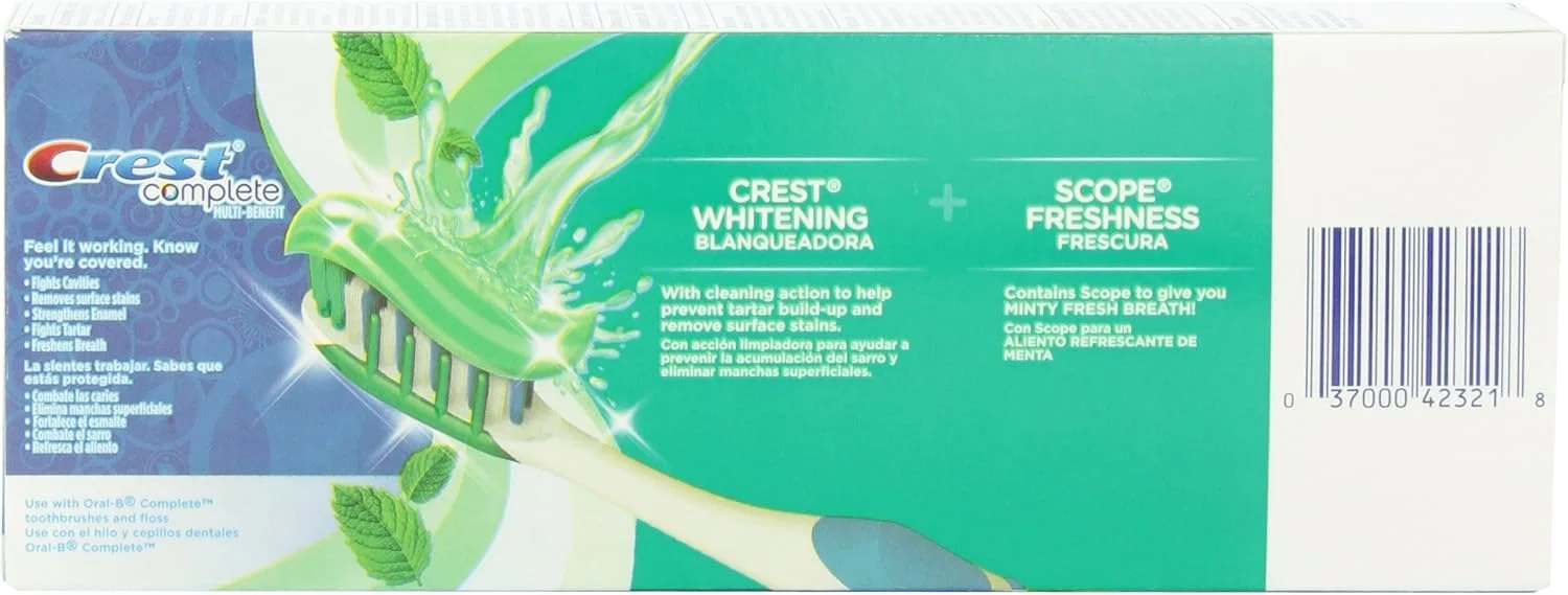 خمیر دندان کرست Complete Whitening plus Scope، نعنایی تازه، 177 گرم (بسته 2 عددی) خمیر دندان کرست Complete Whitening plus Scope، نعنایی تازه، 177 گرم (بسته 2 عددی)