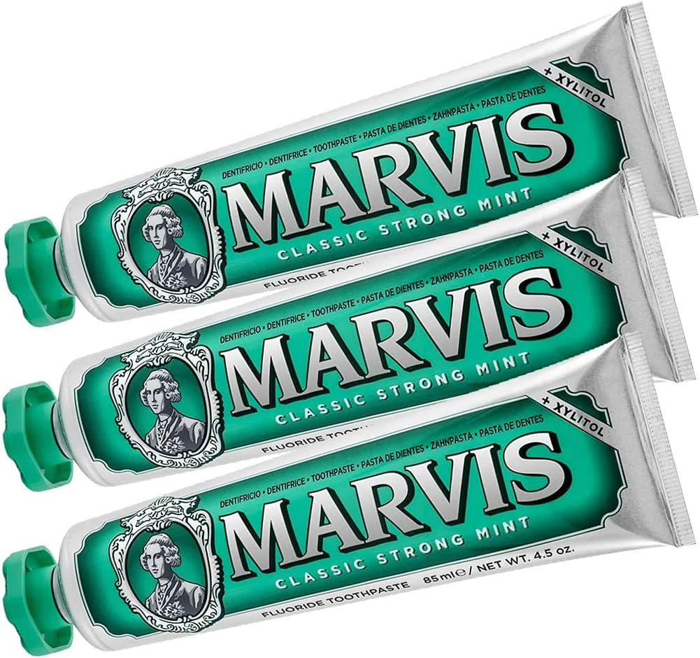 خمیر دندان کلاسیک Marvis، نعناع قوی (3 x 85ml)