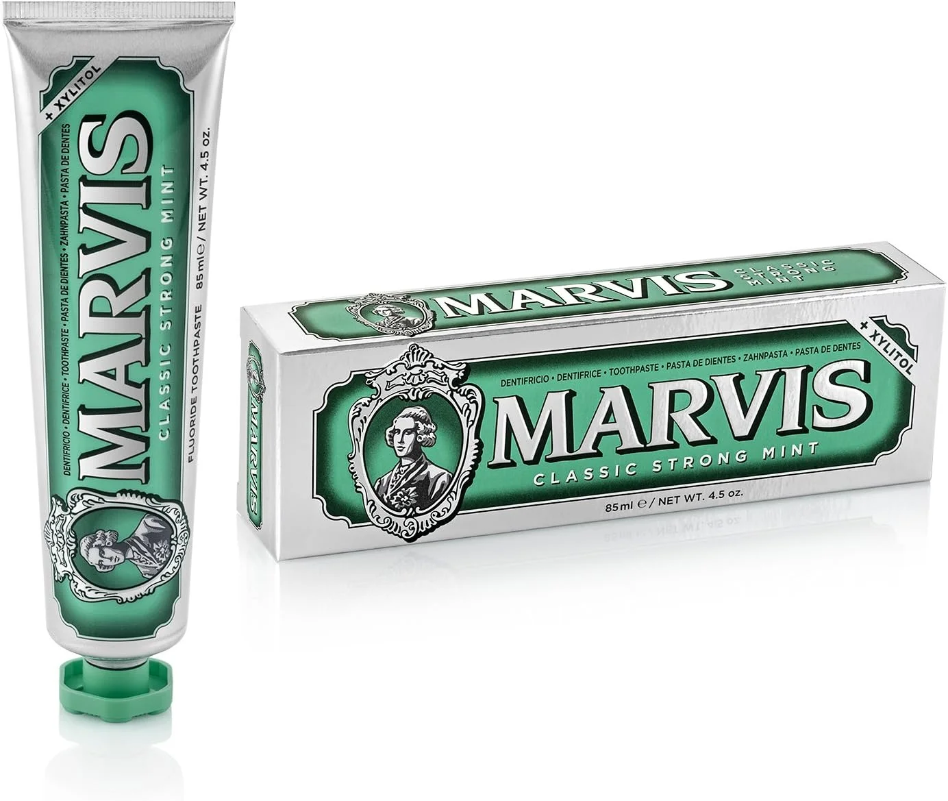 خمیر دندان کلاسیک Marvis، نعناع قوی (3 x 85ml) خمیر دندان کلاسیک Marvis، نعناع قوی (3 x 85ml)