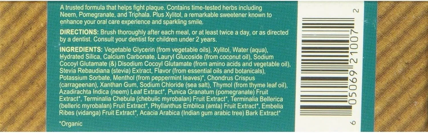 خمیر دندان گیاهی هیمالیا با عصاره چریش و انار، ۲۱ گرم