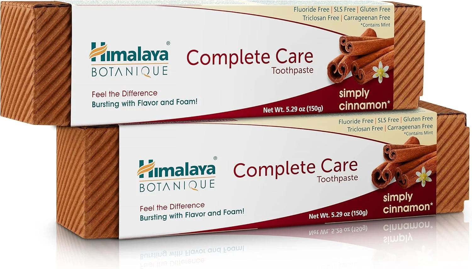 خمیر دندان مراقبت کامل دارچین و نعناع هیمالیا بوتانیک، 2 عدد 150 گرمی خمیر دندان مراقبت کامل دارچین و نعناع هیمالیا بوتانیک، 2 عدد 150 گرمی