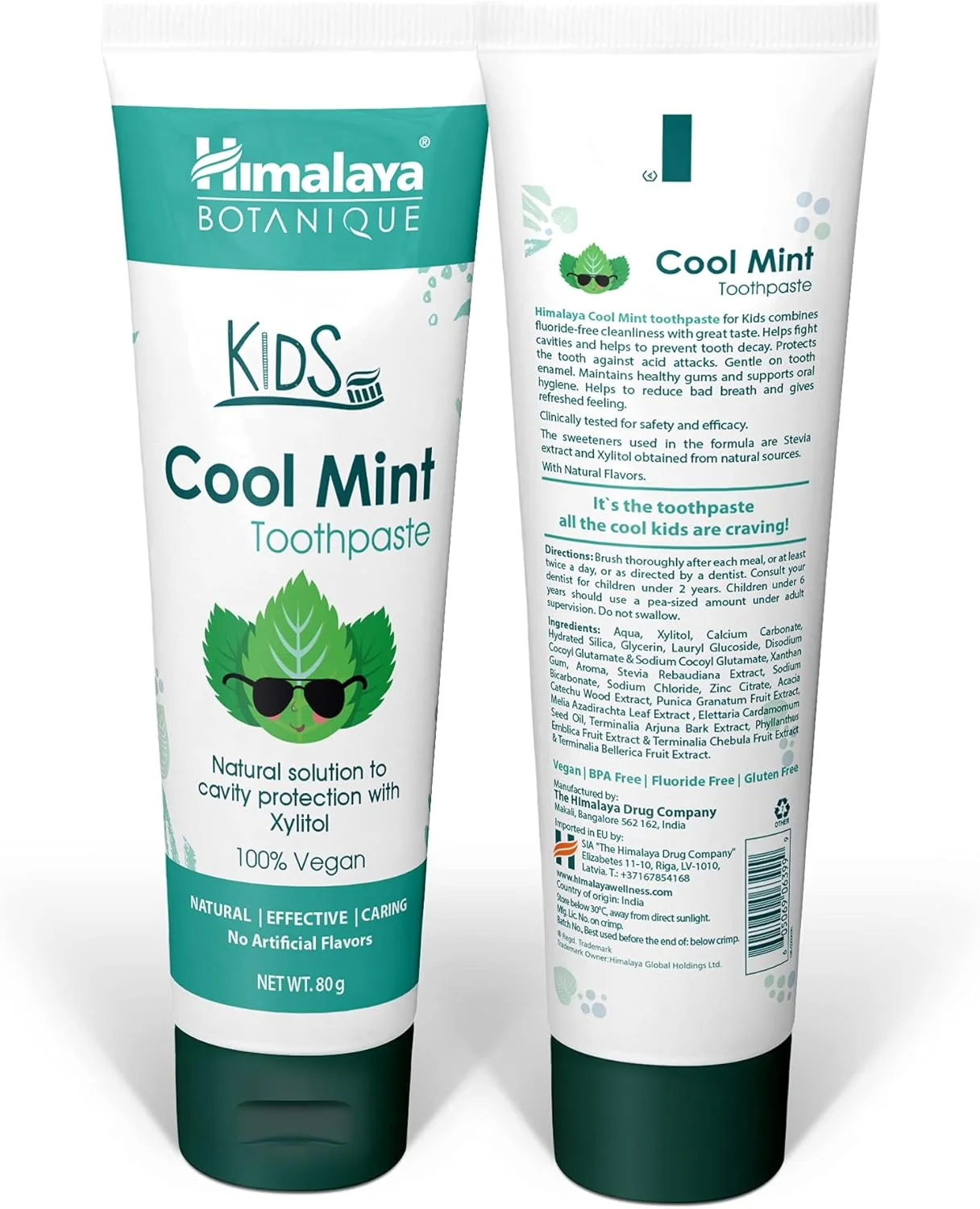 خمیر دندان کودک هیمالیا بوتانیک | طعم نعناع خنک | کاهش پلاک و تقویت دندان ها | بدون فلوراید، وگان و بدون گلوتن - 80 گرم (بسته 2 عددی) خمیر دندان کودک هیمالیا بوتانیک | طعم نعناع خنک | کاهش پلاک و تقویت دندان ها | بدون فلوراید، وگان و بدون گلوتن - 80 گرم (بسته 2 عددی)