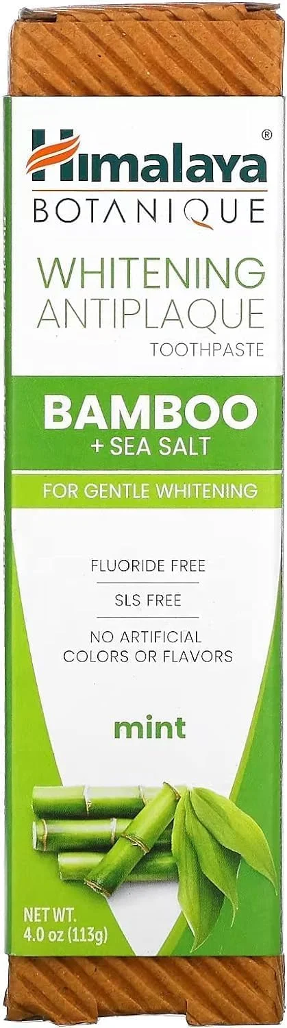 خمیر دندان هیمالیا - نعناع سفید کننده با بامبو + نمک دریا 113 گرم خمیر دندان هیمالیا - نعناع سفید کننده با بامبو + نمک دریا 113 گرم