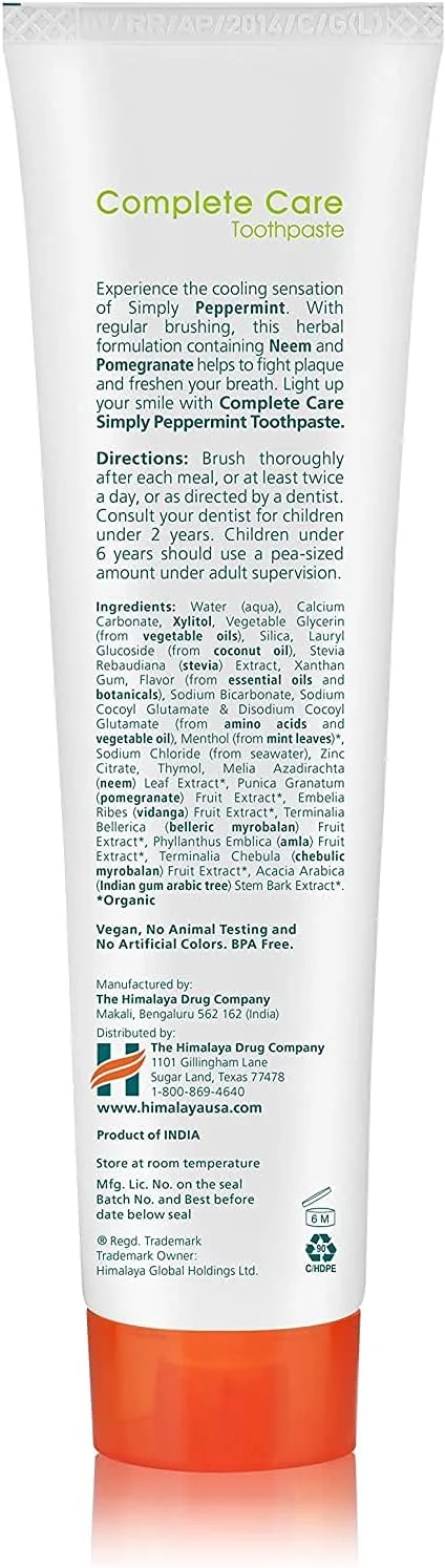 خمیر دندان نعناع هیمالیا بوتانیک | از بین برنده پلاک و بوی بد دهان، جلوگیری از خونریزی لثه - 150 گرم (بسته 2 عددی)