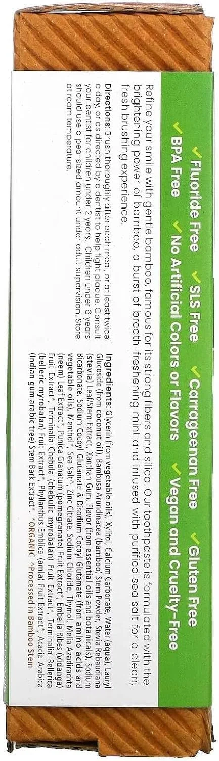 خمیر دندان هیمالیا - نعناع سفید کننده با بامبو + نمک دریا 113 گرم خمیر دندان هیمالیا - نعناع سفید کننده با بامبو + نمک دریا 113 گرم