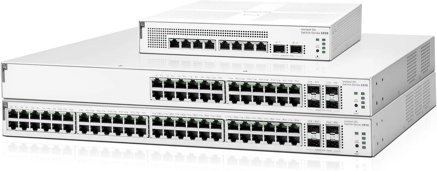 سوئیچ شبکه 24 پورت گیگابیتی HPE Networking Instant On سری 1930، لایه 2+، مدیریت هوشمند، اترنت | 24x 1G | 4x SFP+ | کابل برق UK (JL682A#ACC) سوئیچ شبکه 24 پورت گیگابیتی HPE Networking Instant On سری 1930، لایه 2+، مدیریت هوشمند، اترنت | 24x 1G | 4x SFP+ | کابل برق UK (JL682A#ACC)