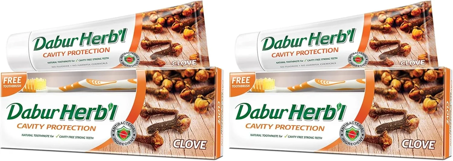 خمیر دندان گیاهی محافظت از دندان با طعم میخک دابور (150 گرم + مسواک) | غنی شده با میخک | خمیر دندان طبیعی برای دندان های قوی و سالم (بسته 2 عددی) خمیر دندان گیاهی محافظت از دندان با طعم میخک دابور (150 گرم + مسواک) | غنی شده با میخک | خمیر دندان طبیعی برای دندان های قوی و سالم (بسته 2 عددی)