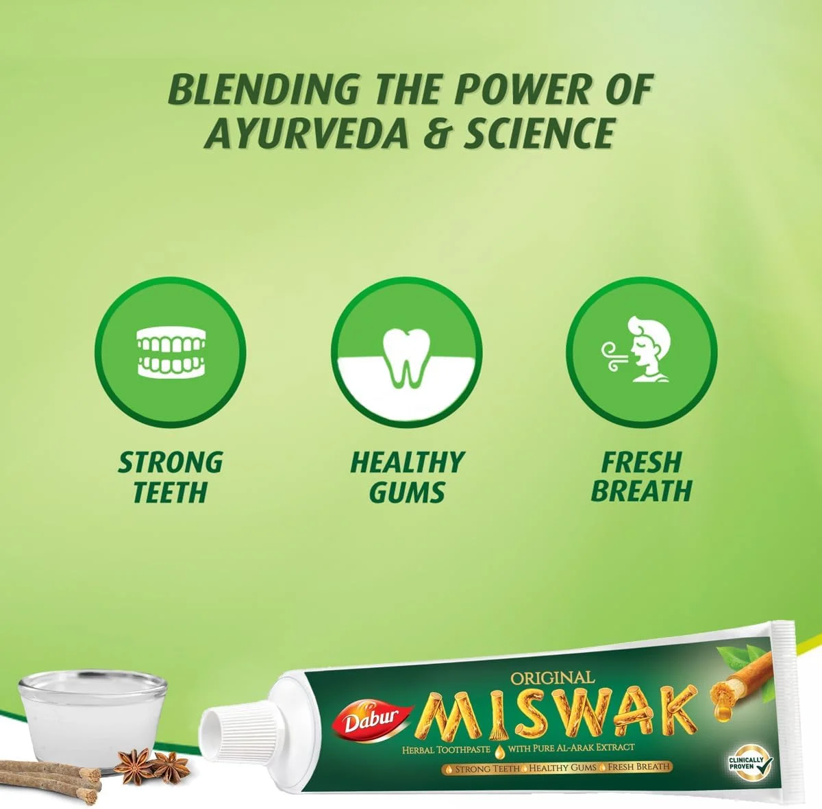 خمیر دندان مسواک دابور با عصاره خالص اراک - خمیر دندان سایز مسافرتی کوچک، 20 گرم