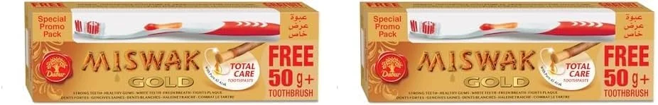 خمیر دندان مراقبت کامل دابور مسواک گلد (120 گرم + 50 گرم رایگان + مسواک) | فرموله شده با عصاره های خالص اراک | برای لثه های سالم و دندان های قوی (بسته 2 عددی) خمیر دندان مراقبت کامل دابور مسواک گلد (120 گرم + 50 گرم رایگان + مسواک) | فرموله شده با عصاره های خالص اراک | برای لثه های سالم و دندان های قوی (بسته 2 عددی)