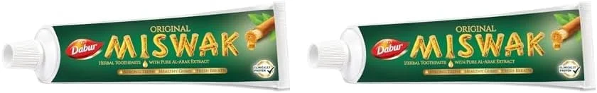 خمیر دندان دابور مسواک با عصاره خالص اراک - خمیر دندان سایز کوچک مسافرتی، 20 گرمی (بسته 2 عددی)