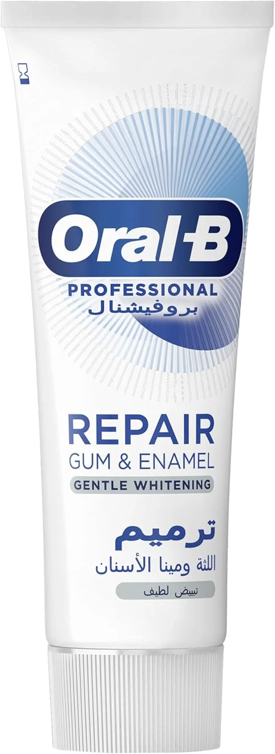خمیر دندان اورال-بی ترمیم لثه و مینای دندان، سفید کننده ملایم، برای لثه ها و دندان های سالم تر، 75 میلی لیتر خمیر دندان اورال-بی ترمیم لثه و مینای دندان، سفید کننده ملایم، برای لثه ها و دندان های سالم تر، 75 میلی لیتر