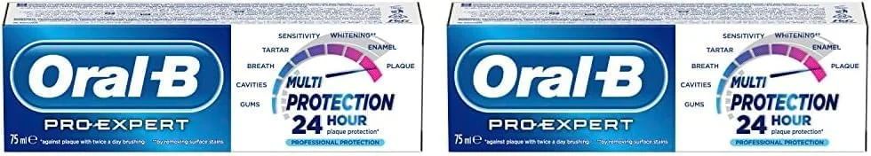 خمیر دندان محافظت حرفه ای اورال-بی پرو-اکسپرت، طعم نعناع تازه، 75 میلی لیتر (بسته 2 عددی)