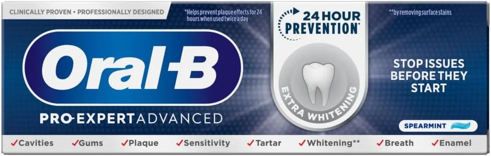 خمیر دندان سفید کننده اورال بی پرو اکسپرت ادونسد ساینس اکسترا وایت 75 میلی لیتر