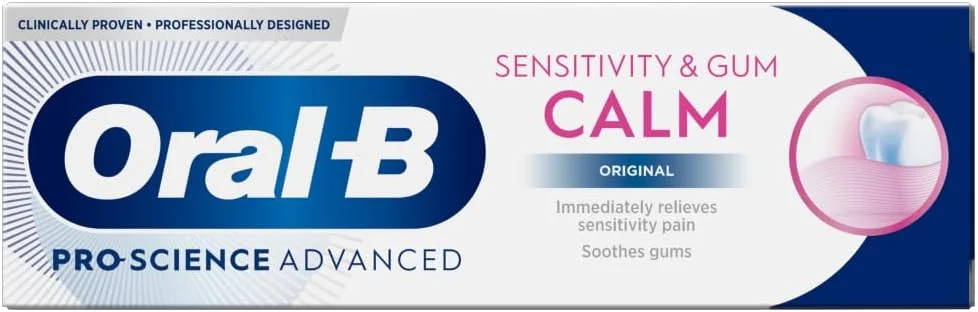 خمیر دندان اورال-بی مدل Sensitivity & Gum Calm Original حجم 75 میلی لیتر، خمیر دندان محافظ لثه و دندان های حساس