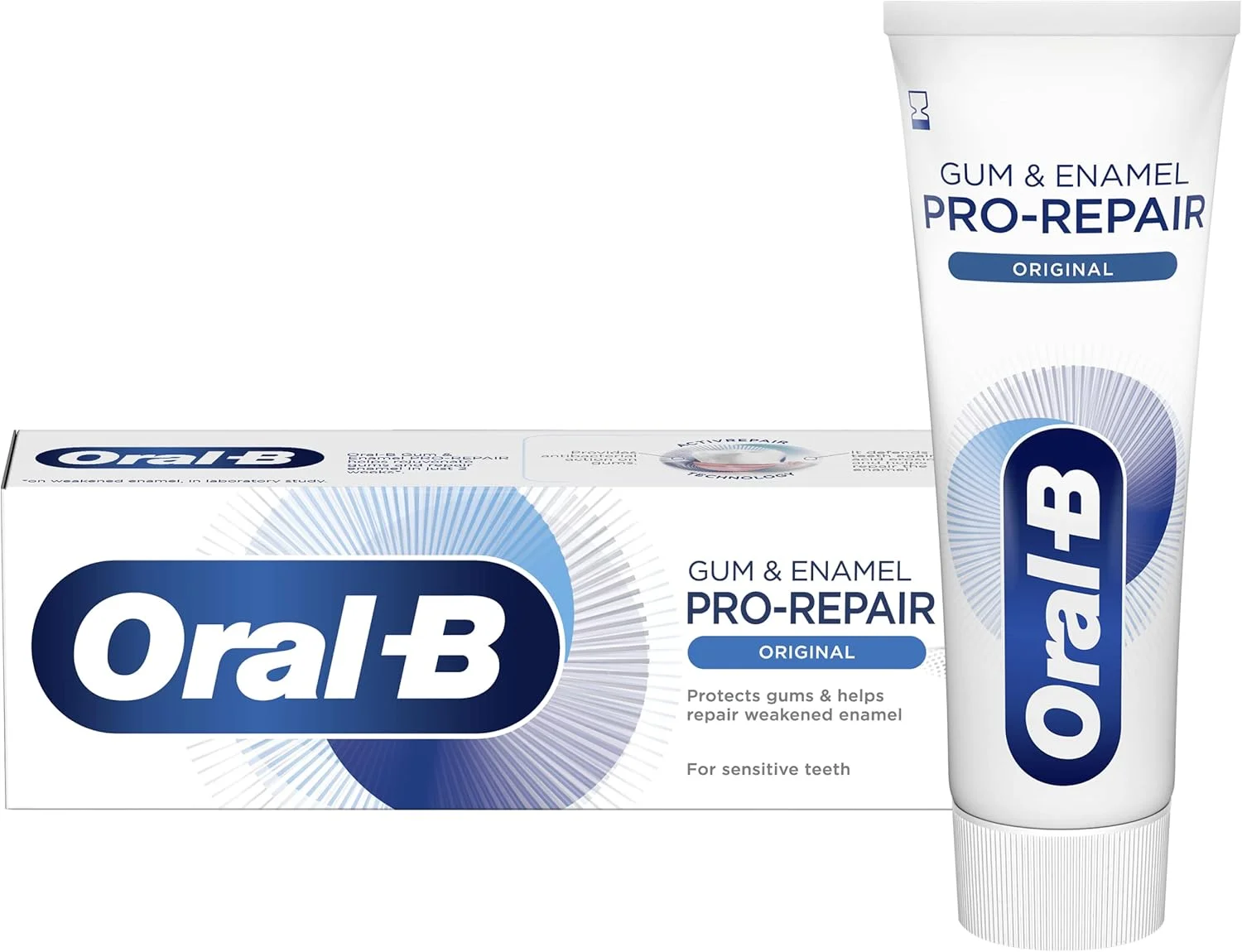 خمیر دندان Oral-B Gum & Enamel Pro-Repair، ۷۵ میلی لیتر، محافظت از دندان های حساس، احیا کننده لثه، اورجینال