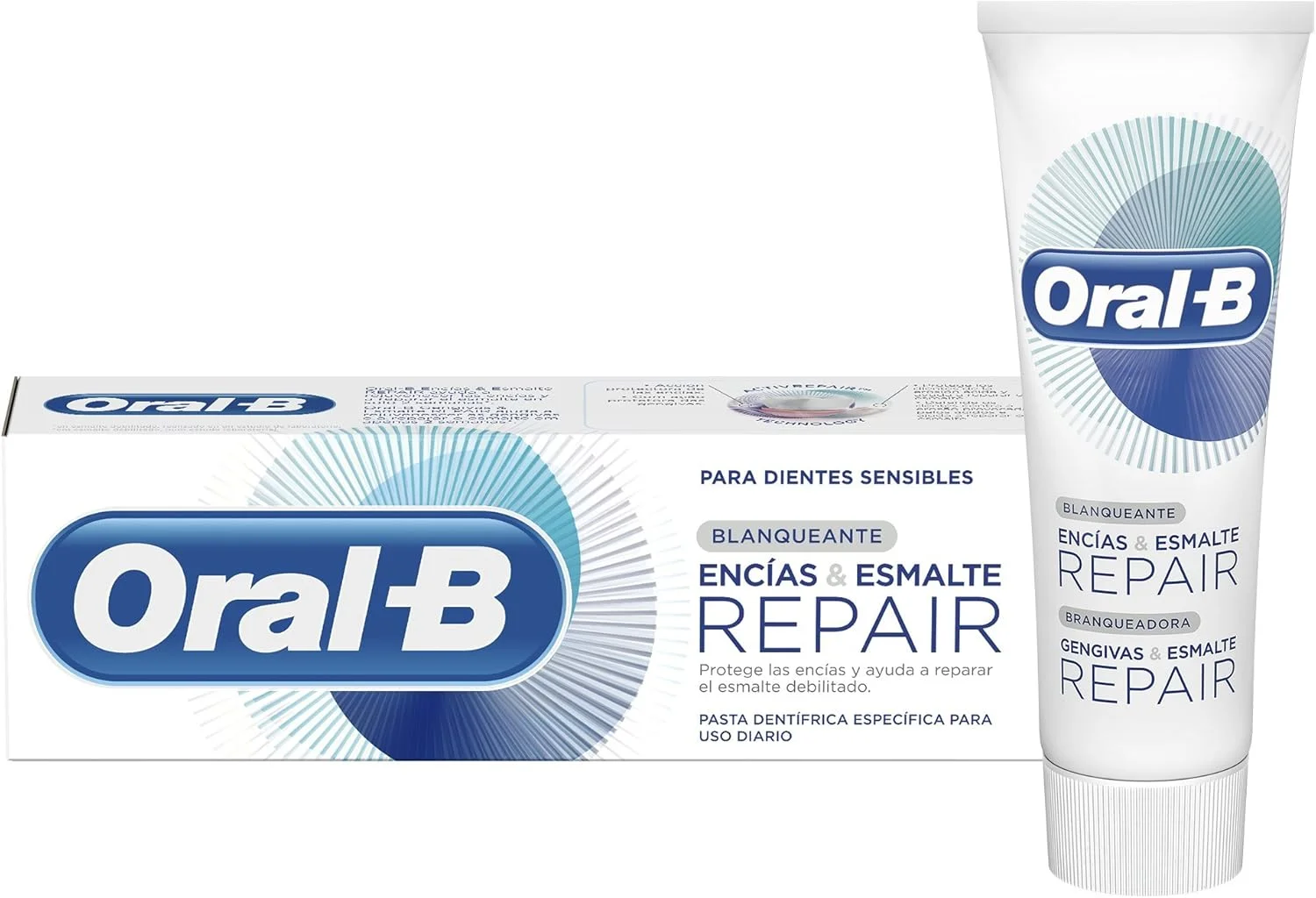 خمیر دندان سفید کننده و ترمیم کننده لثه و مینای دندان Oral-B - حجم 75 میلی لیتر، (بسته 4 عددی)