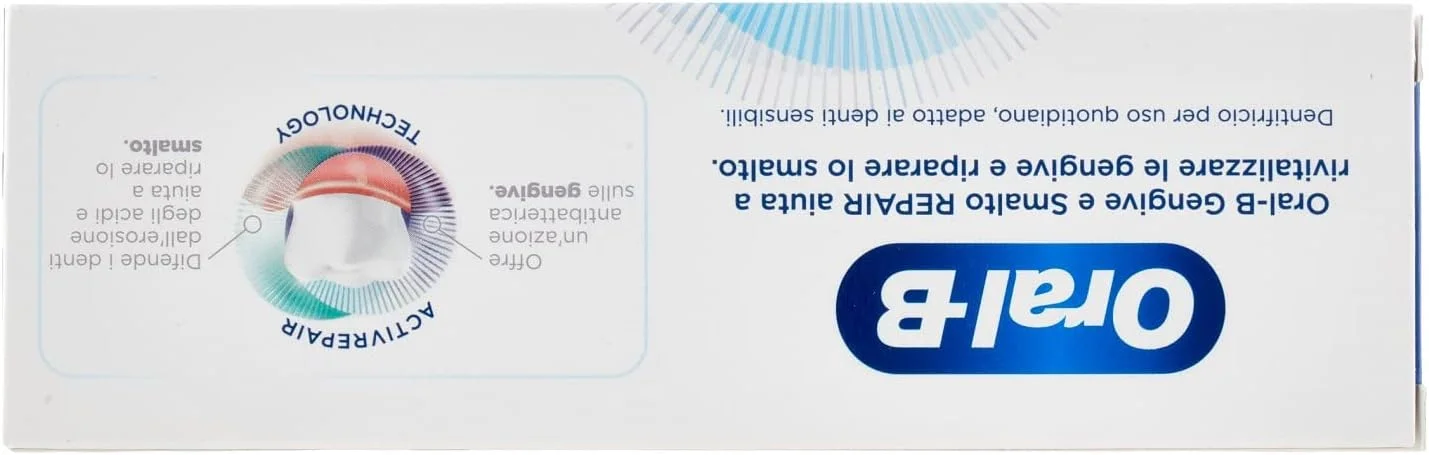 خمیر دندان اورال بی پرو ریپیر پروفشنال، محافظ لثه و ترمیم کننده مینای دندان، خنثی کننده باکتری ها، کاهش دهنده التهاب، بازسازی کننده مواد معدنی مینای دندان، کلاسیک، بسته 1 عددی 75 میلی لیتری