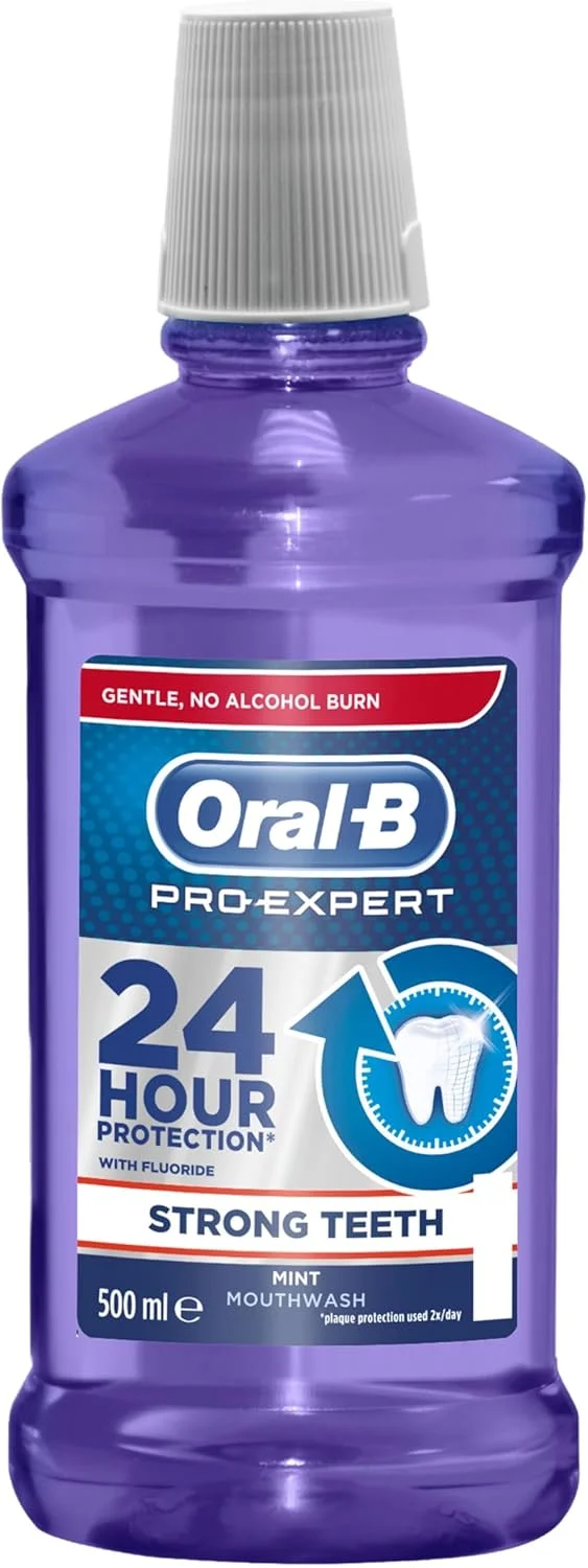 دهانشویه نعنایی اورال-بی پرو-اکسپرت برای دندان های قوی 500 میلی لیتر