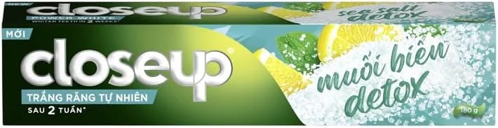 خمیر دندان کلوزآپ سم زدای نمک دریا و سفید کننده قوی ۱۸۰ گرم