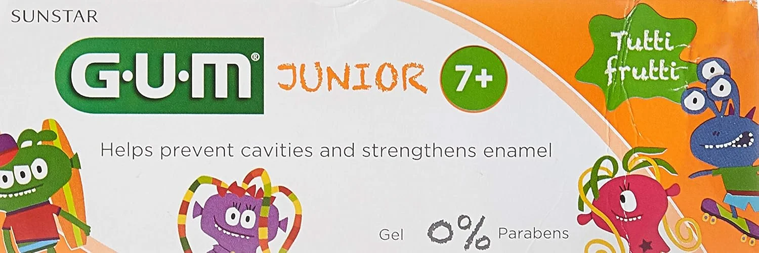 خمیر دندان کودکانه گام جونیور - 7+ سال - طعم توتی فروتی - طبیعی - بدون SLS و پارابن - حاوی فلوراید - جلوگیری از پوسیدگی - تقویت کننده مینای دندان - محافظت حداکثری از دندان - 50 میلی لیتر
