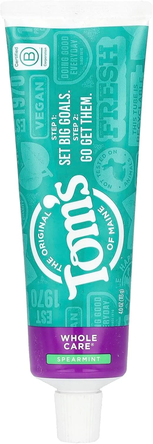 خمیر دندان طبیعی مراقبت کامل دهان تامز آف مین با فلوراید، نعناع، ۱۱۳ گرم (بسته بندی ممکن است متفاوت باشد)