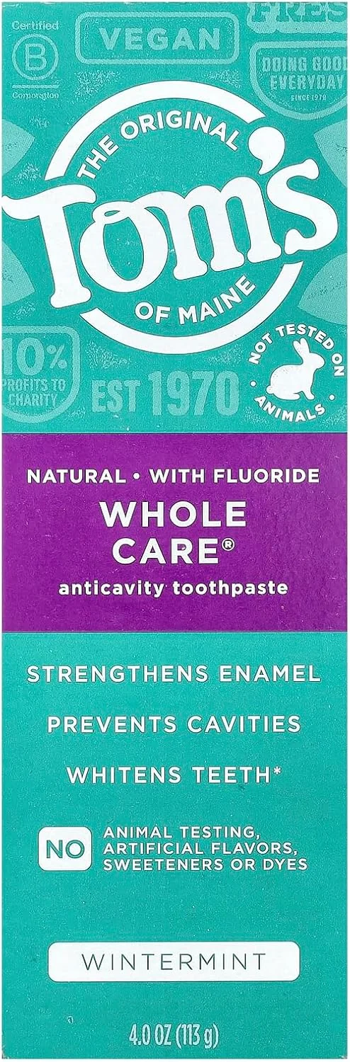 خمیر دندان طبیعی مراقبت کامل تامز آف مین با فلوراید، نعناع زمستانی، 113 گرم (بسته بندی ممکن است متفاوت باشد)