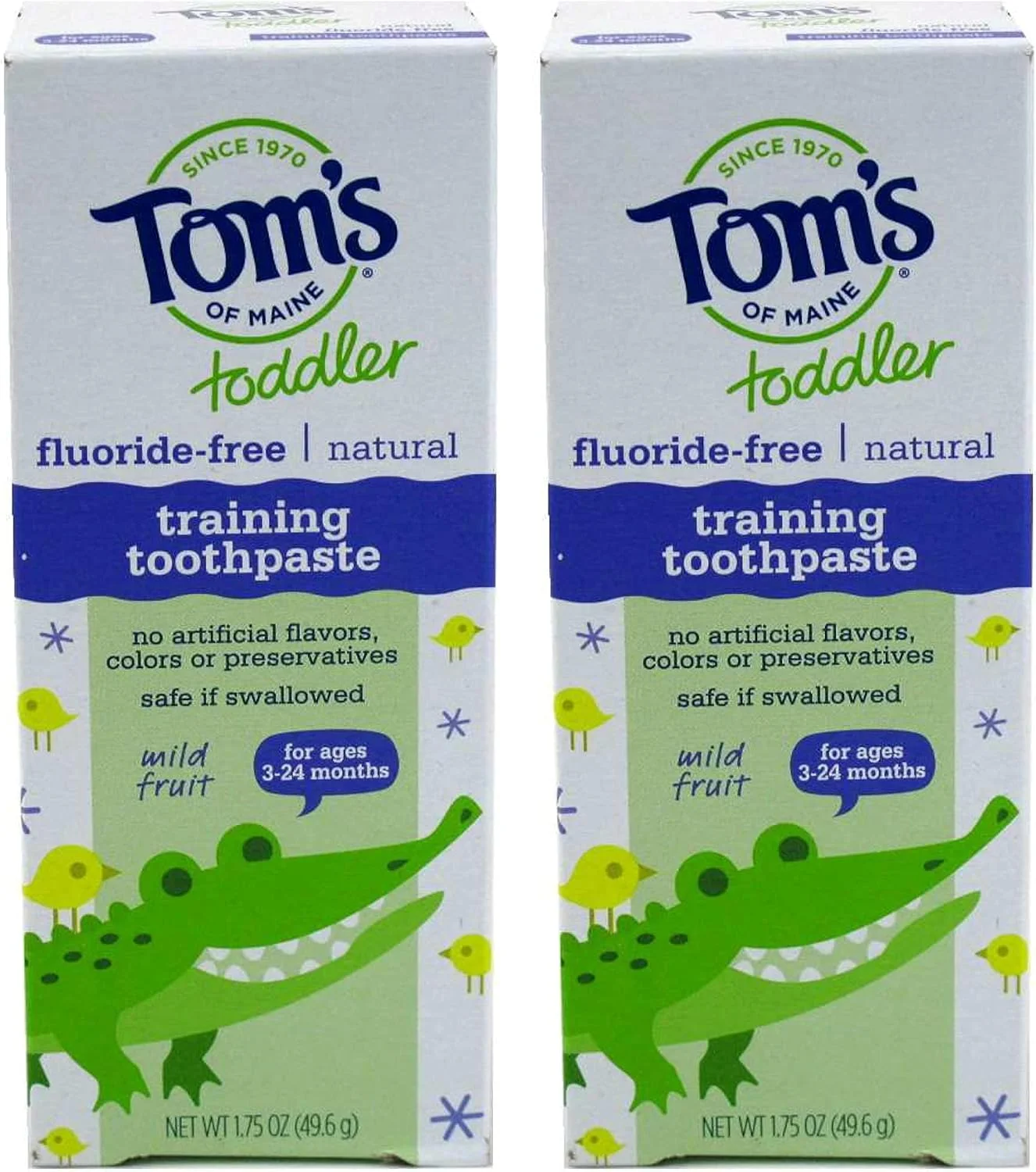 خمیر دندان بدون فلوراید کودکان Tom's of Maine، طعم میوه ملایم - 50 گرم - بسته 2 عددی