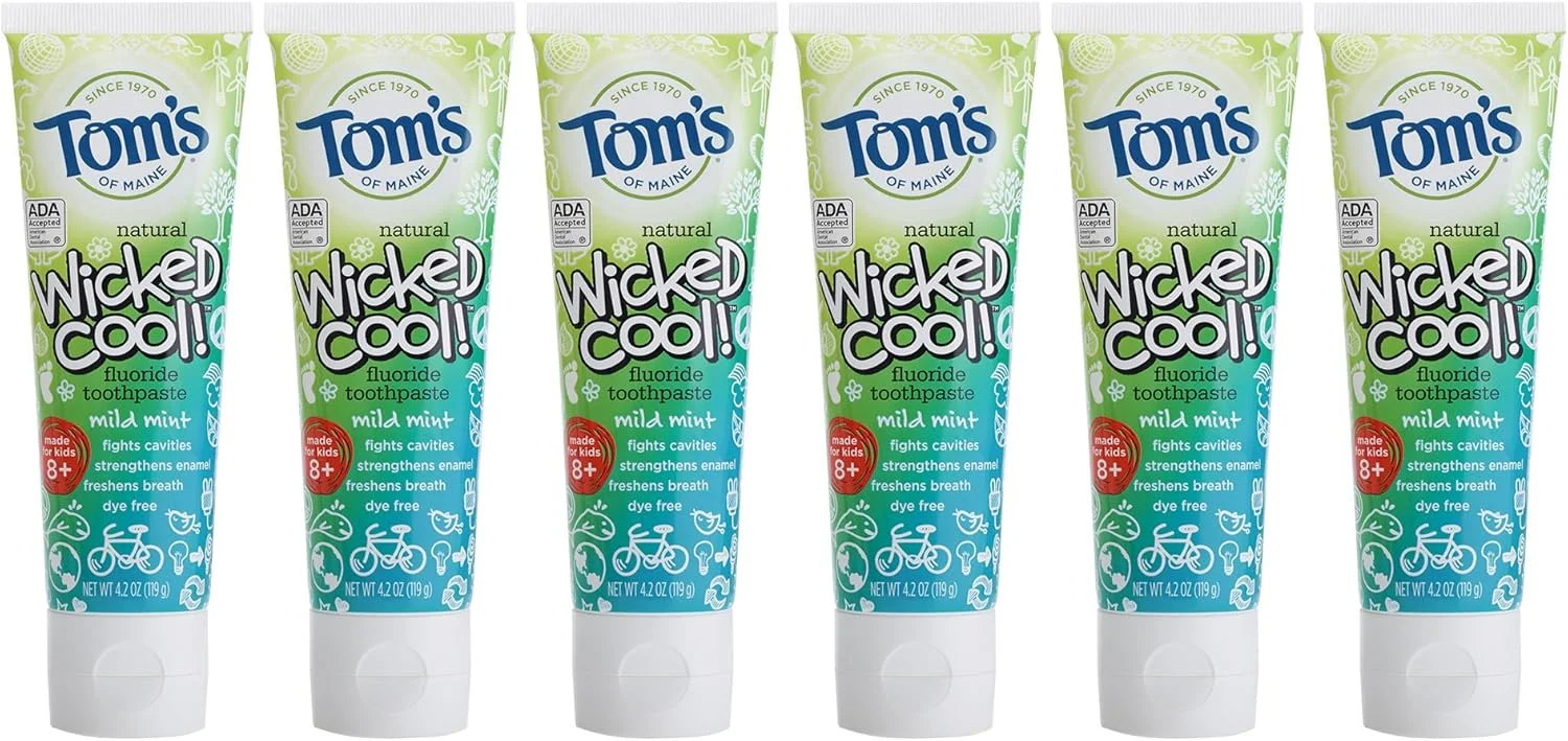 خمیر دندان طبیعی کودکان تومز آف مین با طعم نعناع ملایم، 119 گرم (بسته 6 عددی) خمیر دندان طبیعی کودکان تومز آف مین با طعم نعناع ملایم، 119 گرم (بسته 6 عددی)