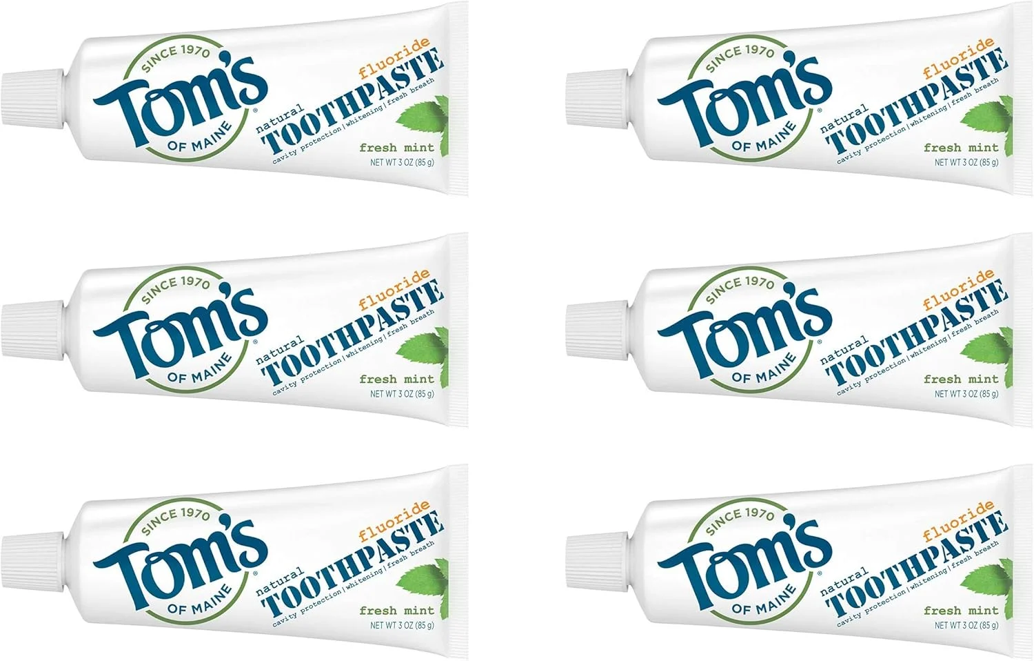 خمیر دندان ضد پوسیدگی نعناع تازه تامز آف مین، اندازه مسافرتی، 85 گرم، بسته 6 عددی (بسته بندی ممکن است متفاوت باشد) خمیر دندان ضد پوسیدگی نعناع تازه تامز آف مین، اندازه مسافرتی، 85 گرم، بسته 6 عددی (بسته بندی ممکن است متفاوت باشد)