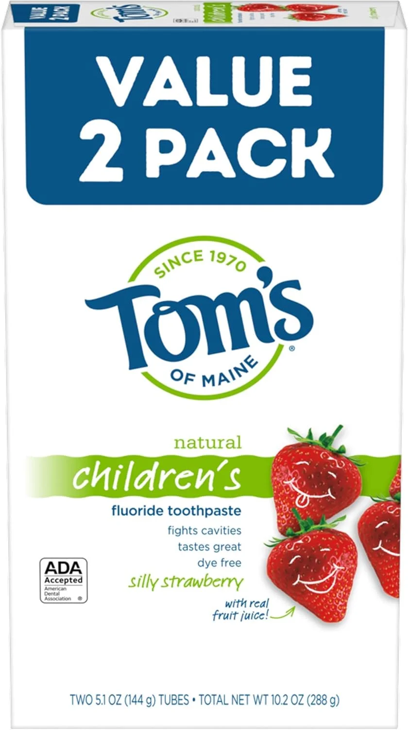 خمیر دندان طبیعی کودکانه تومز آف مین، توت فرنگی، 144 گرم، بسته 2 عددی (فرمول اصلی) خمیر دندان طبیعی کودکانه تومز آف مین، توت فرنگی، 144 گرم، بسته 2 عددی (فرمول اصلی)