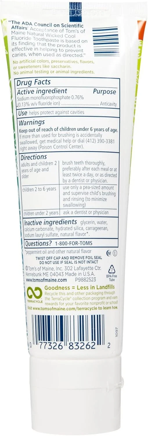 خمیر دندان ضد پوسیدگی کودکان با طعم نعناع ملایم - 119 گرم - بسته 2 عددی