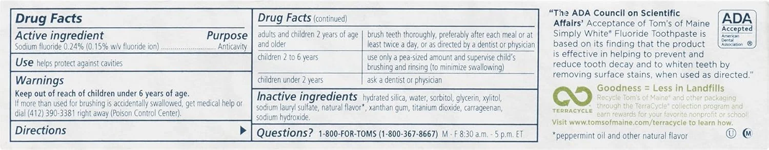 خمیر دندان سفید کننده طبیعی حاوی فلوراید نعناع تمیز تامز آف مین - 133 گرم (بسته 4 عددی) خمیر دندان سفید کننده طبیعی حاوی فلوراید نعناع تمیز تامز آف مین - 133 گرم (بسته 4 عددی)