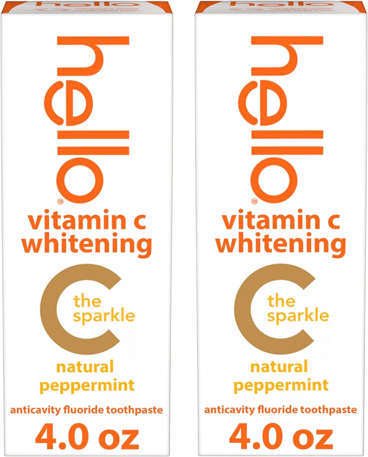 خمیر دندان سفید کننده ویتامین C با فلوراید، بسته خمیر دندان سفید کننده بدون SLS، تا 2 درجه دندان های سفیدتر، بدون پراکسید، ایمن برای استفاده روزانه، نعناع طبیعی، بسته 2 عددی، لوله های 113 گرمی