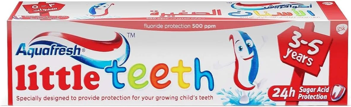 خمیر دندان آکوافرش دندان های کوچک برای کودکان 3-5 سال، 50 میلی لیتر