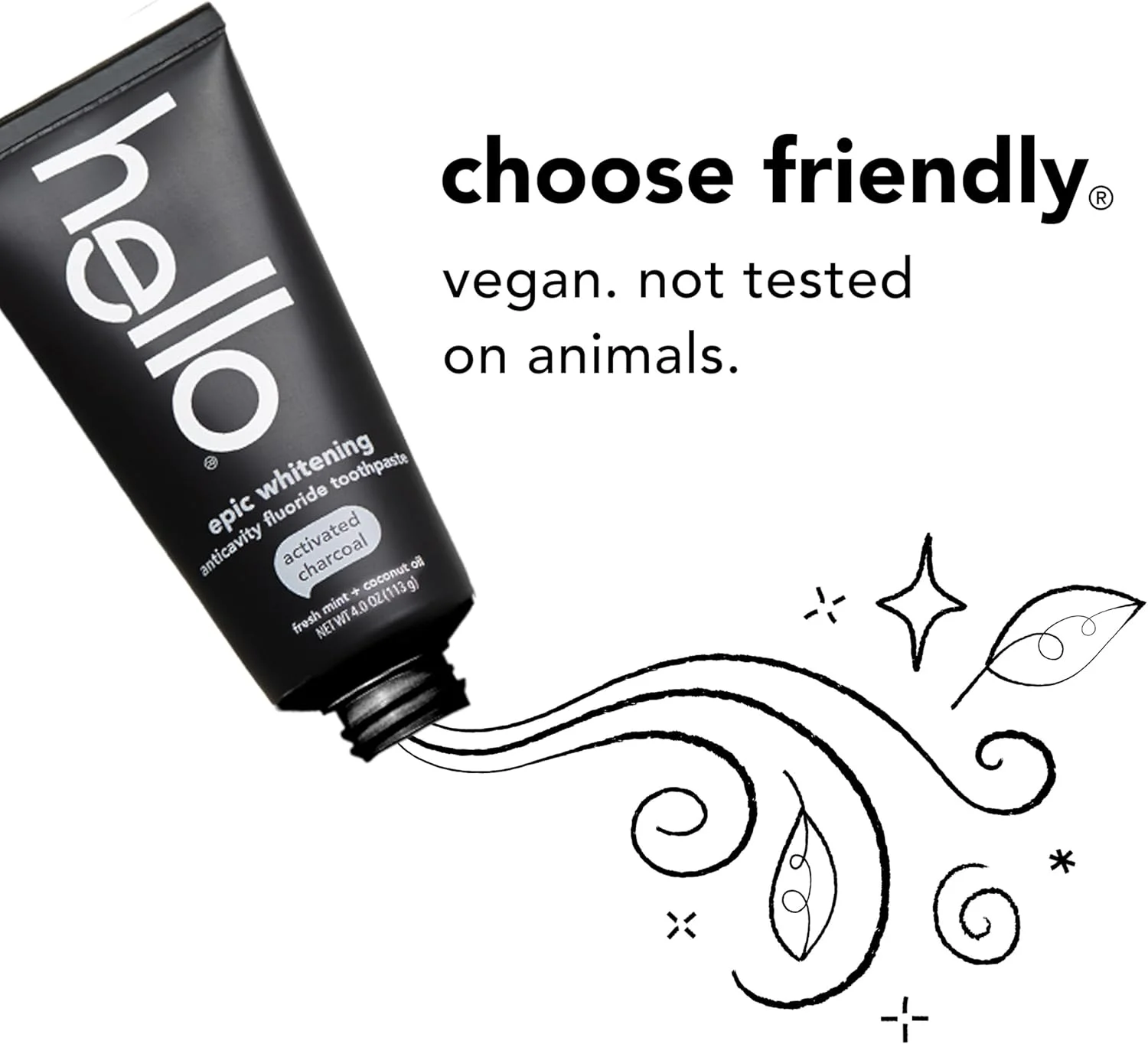 خمیر دندان زغالی فعال Hello، خمیر دندان فلوراید با زغال فعال، خمیر دندان سفید کننده دندان با نعناع تازه و روغن نارگیل، بدون SLS، وگان، بدون گلوتن، بسته 3 عددی، تیوب های 113 گرمی خمیر دندان زغالی فعال Hello، خمیر دندان فلوراید با زغال فعال، خمیر دندان سفید کننده دندان با نعناع تازه و روغن نارگیل، بدون SLS، وگان، بدون گلوتن، بسته 3 عددی، تیوب های 113 گرمی