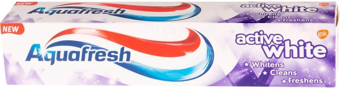 خمیر دندان سفید کننده آکوافرش اکتیو وایت، 125 میلی لیتر، AQFSH06